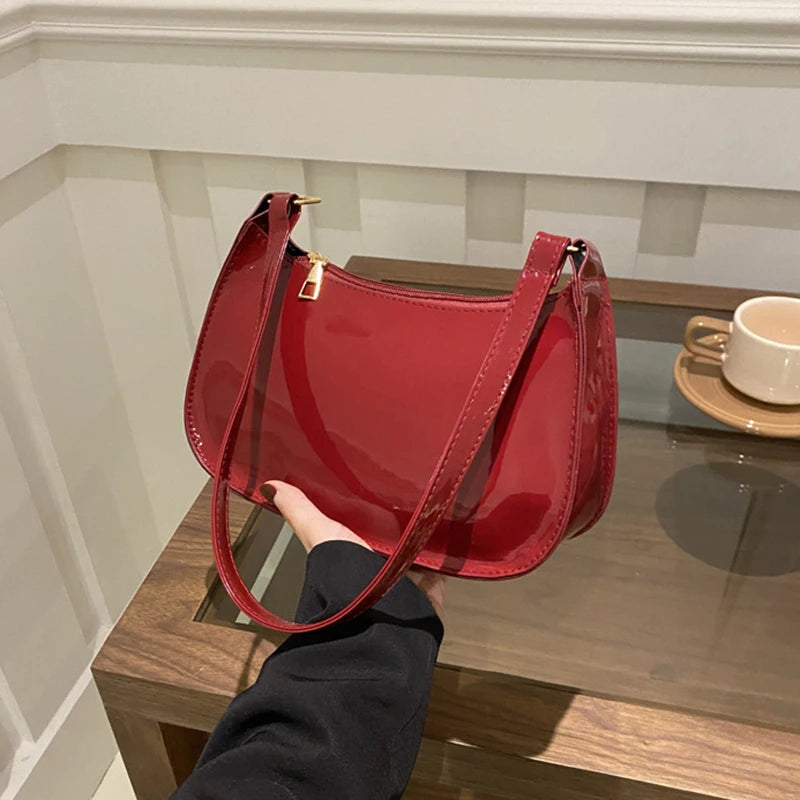 In Rome Capri Hobo – Retro PU Leather Shoulder Bag with Chic Underarm Design