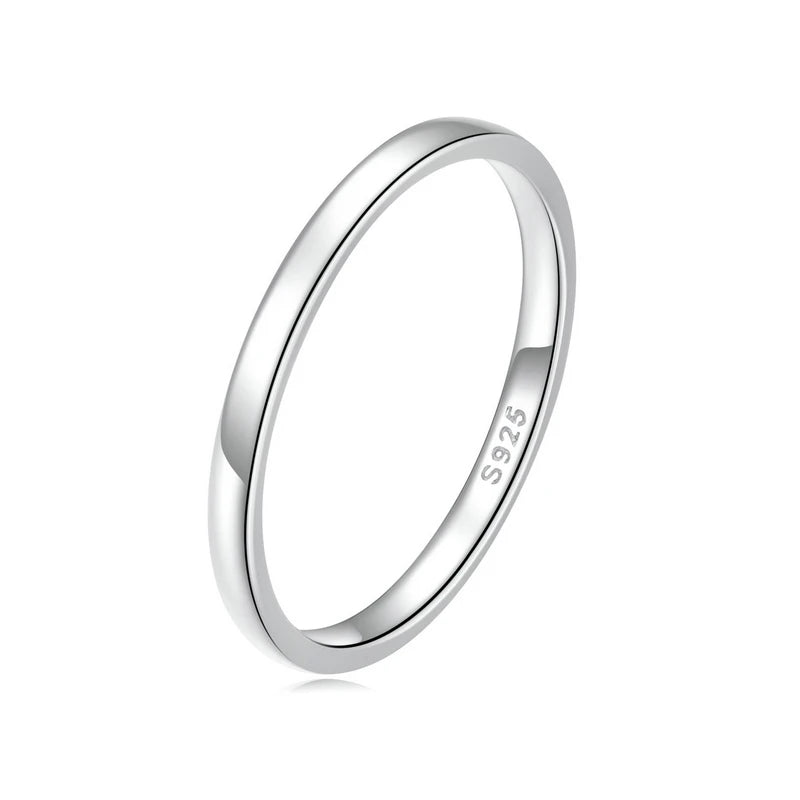 WOSTU 925 Sterling Silver Shimmering Wish Ring – Elegant Stackable Zircon Band Inspired by Timeless Roman Fashion