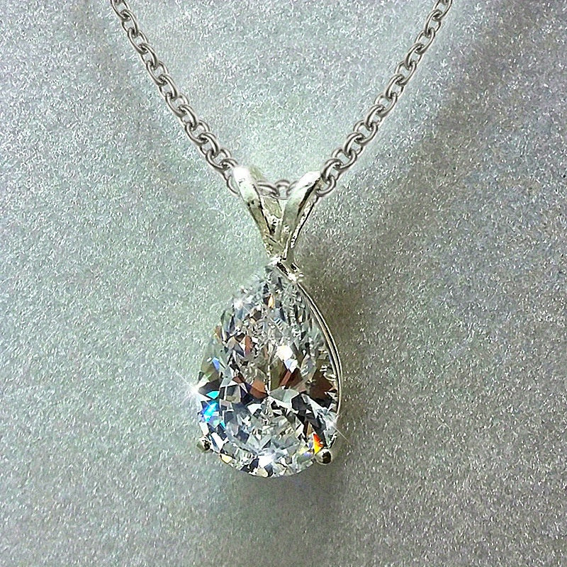 Silver Zirconia Teardrop