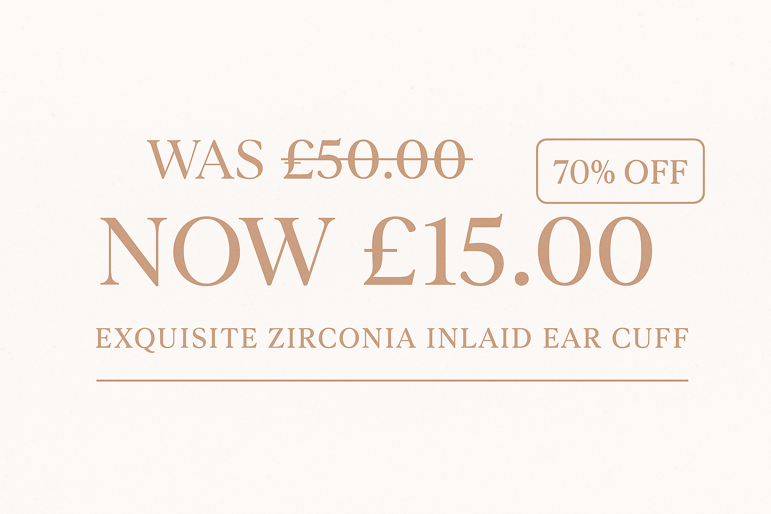 Banner promocional mostrando desconto de £50 para £15