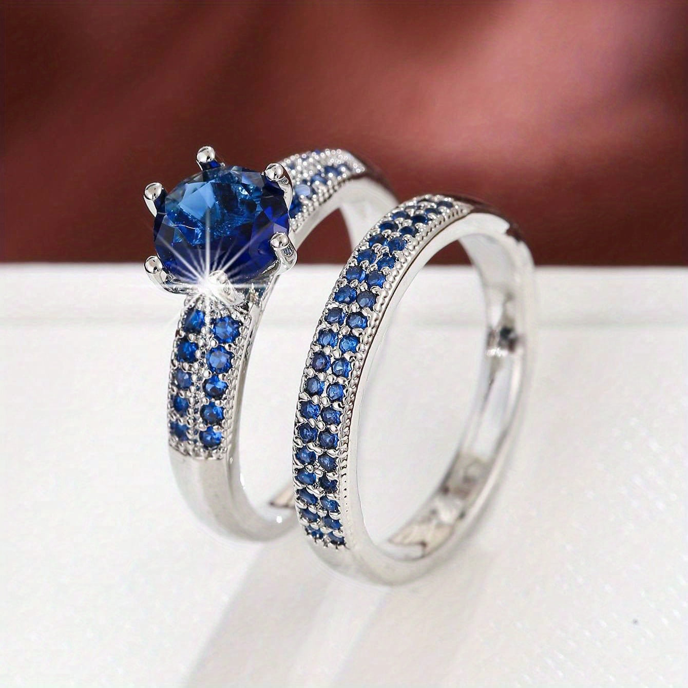 In Rome Aurelia Ring Set – 18K Gold Plated Cubic Zirconia Eternity Bands.