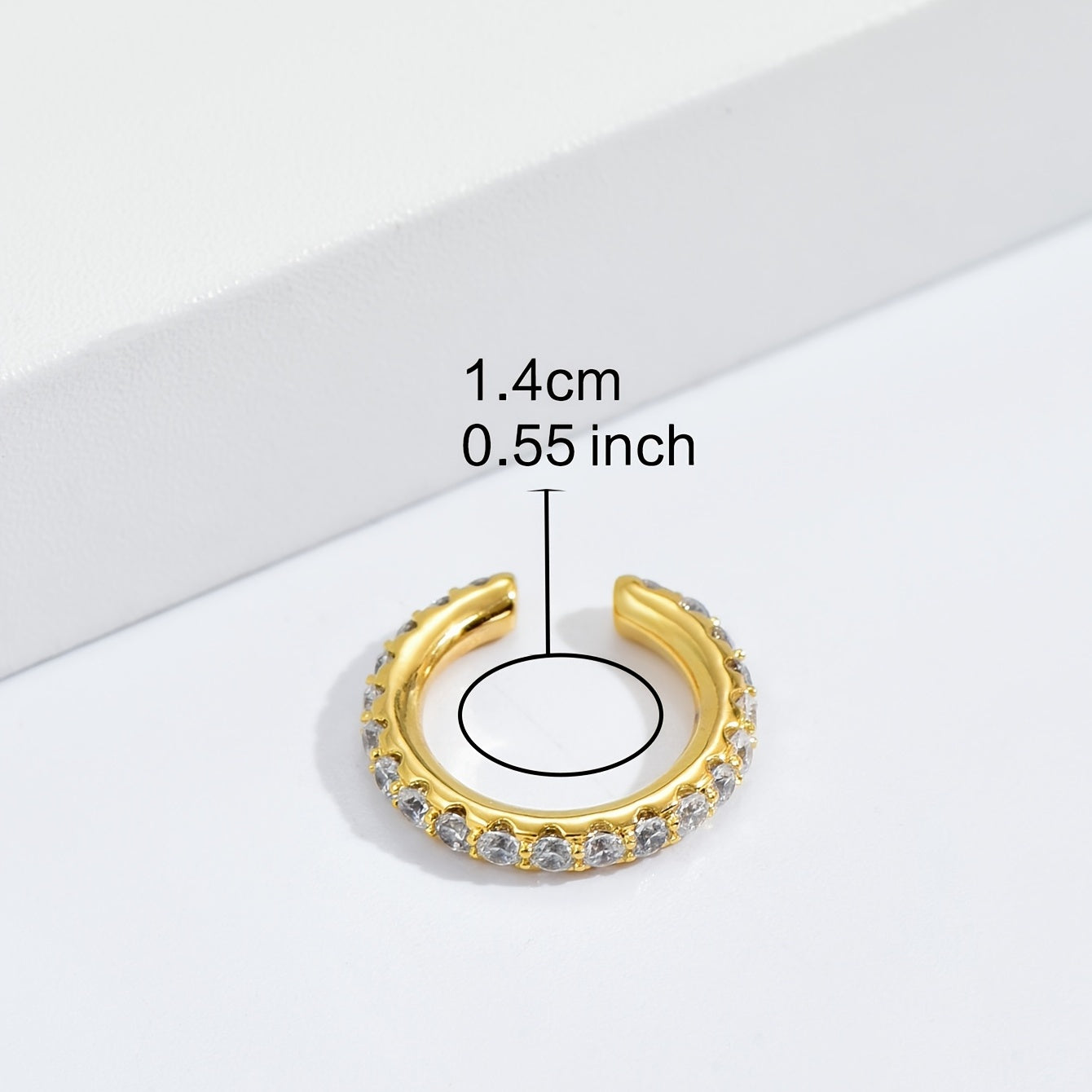 Zircon Inlaid Ear Cuff
