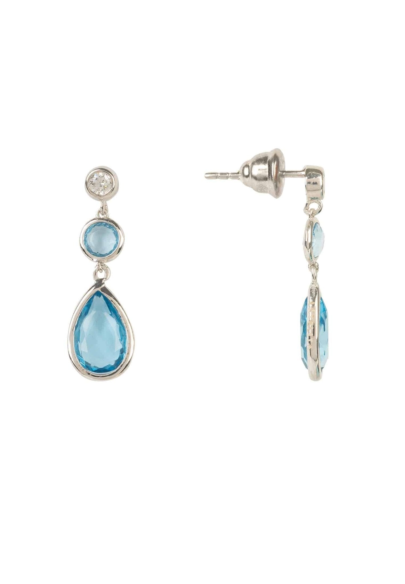 Aqua Gem Earrings