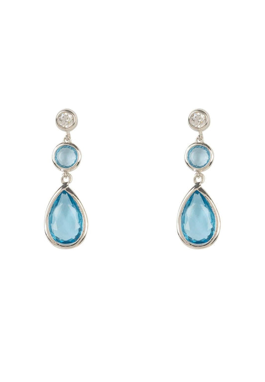 Aqua Gem Earrings