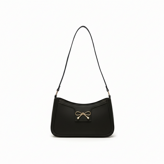 In Rome Siena Bow Bag – Elegant PU Leather Shoulder Bag with Chic Bowknot Detail