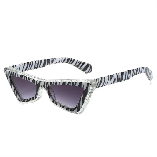 Y2K Punk Hip Hop Cat Eye Sunglasses – Oversized Street Style Color-Blocked UV400 Shades | Custom Logo Available