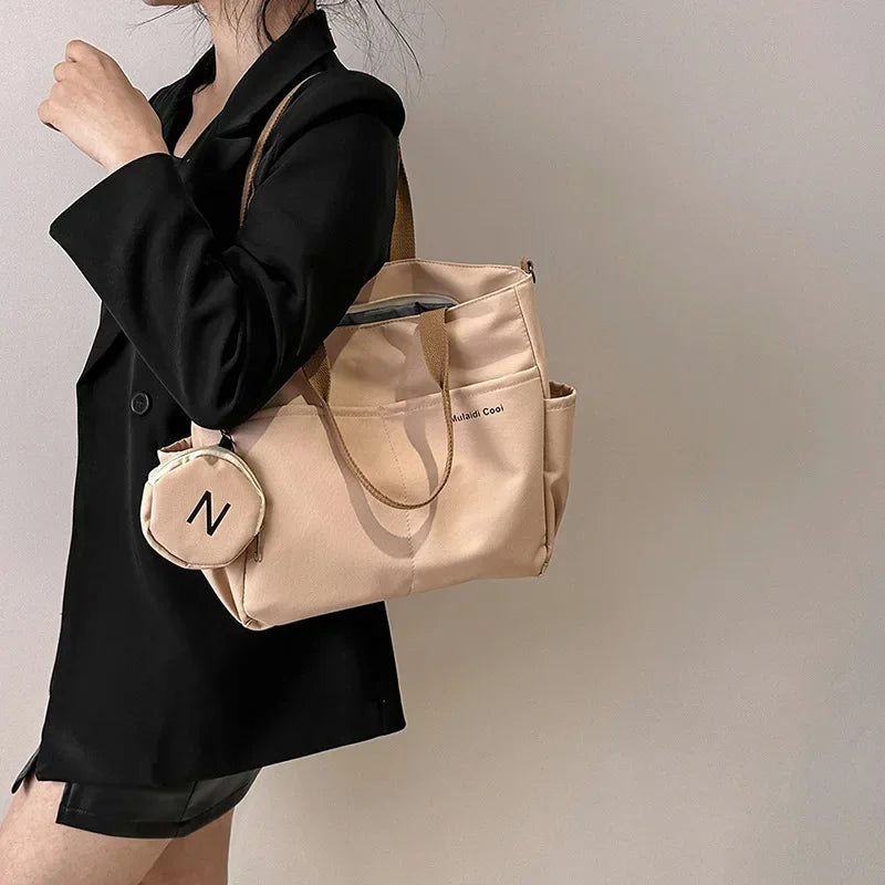 In Rome Kyoto Canvas Tote – Japanese-Inspired Shoulder & Crossbody Messenger Bag
