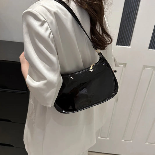 In Rome Capri Hobo – Retro PU Leather Shoulder Bag with Chic Underarm Design