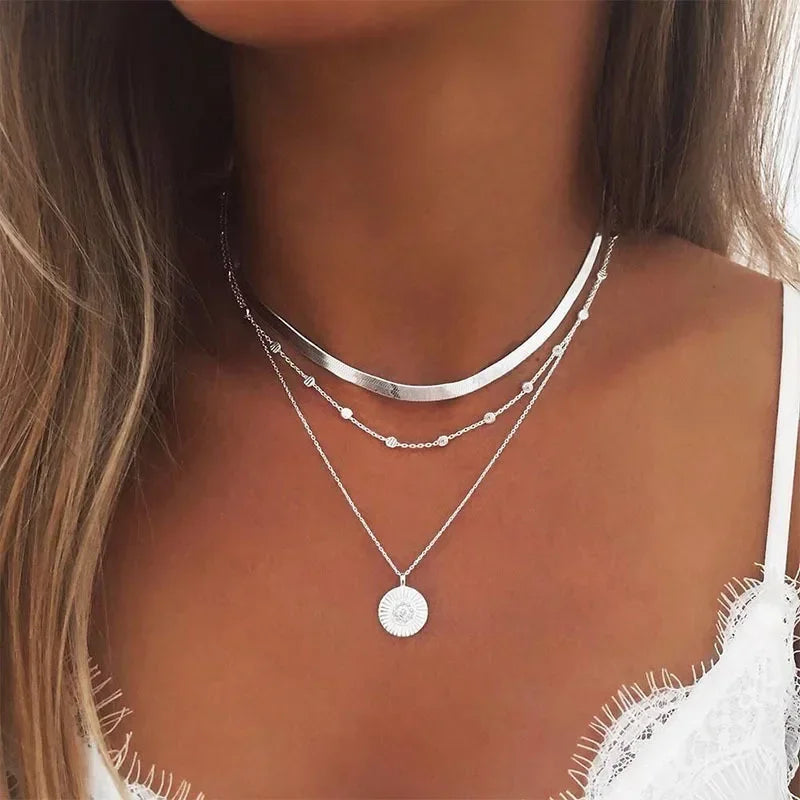 Sterling Silver Layer Necklace