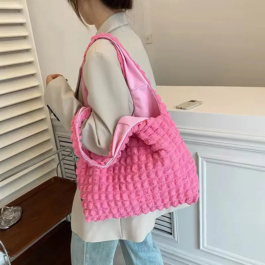 In Rome Nuvola Bag – Polyester Pleated Cloud Shoulder Tote with Large Capacity